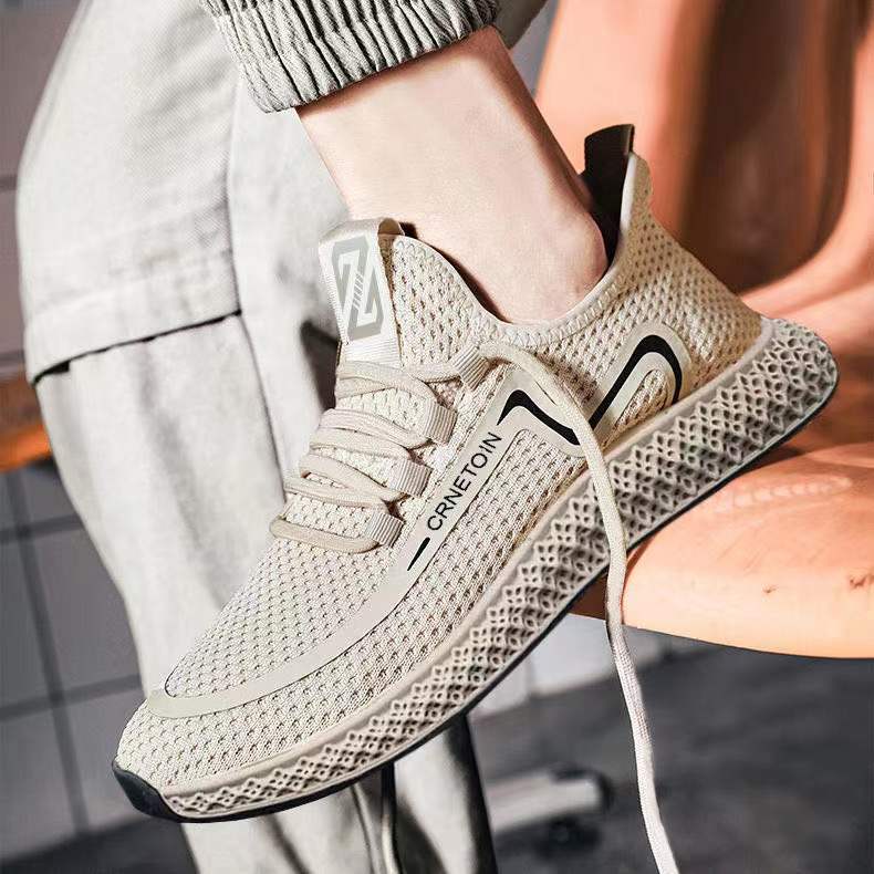 Обувь, мужские осенние новые трендовые кроссовки, дышащая повседневная кожаная обувь на мягкой подошве, универсальные кроссовки для бега, мужские одинарные туфли