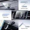 Metal Magnetic Car Phone Holder Folding Magnet Mount Mobile Cell Phone Stand Support for iPhone 16 15 14 13 Xiaomi Huawei