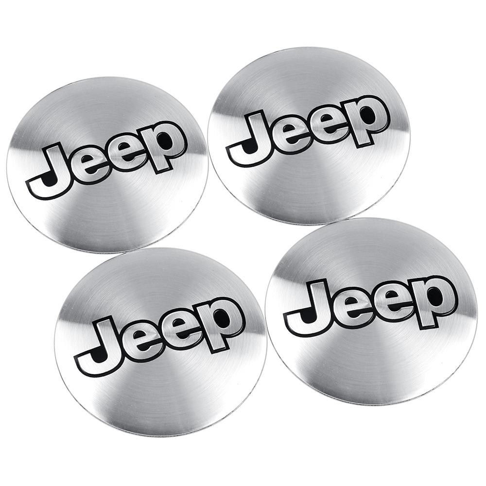 4 pieces 56MM car hub caps car badges tire center cap badges for Jeep JPB Renegade Wrangler JK Compass Grand Cherokee Gladiat AKU1