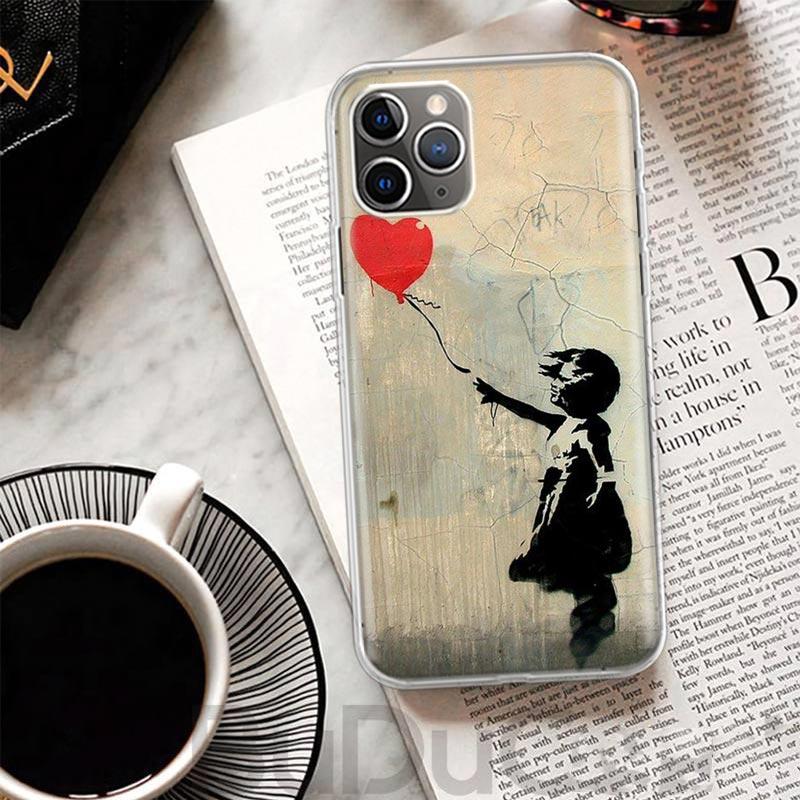 Чехол для iPhone 16 15 14 13 12 11 Pro Max Apple Phone Case X XS 7 Plus 8 + Уличный Арт Бэнкси Граффити Художественная Печать На Заказ Shel