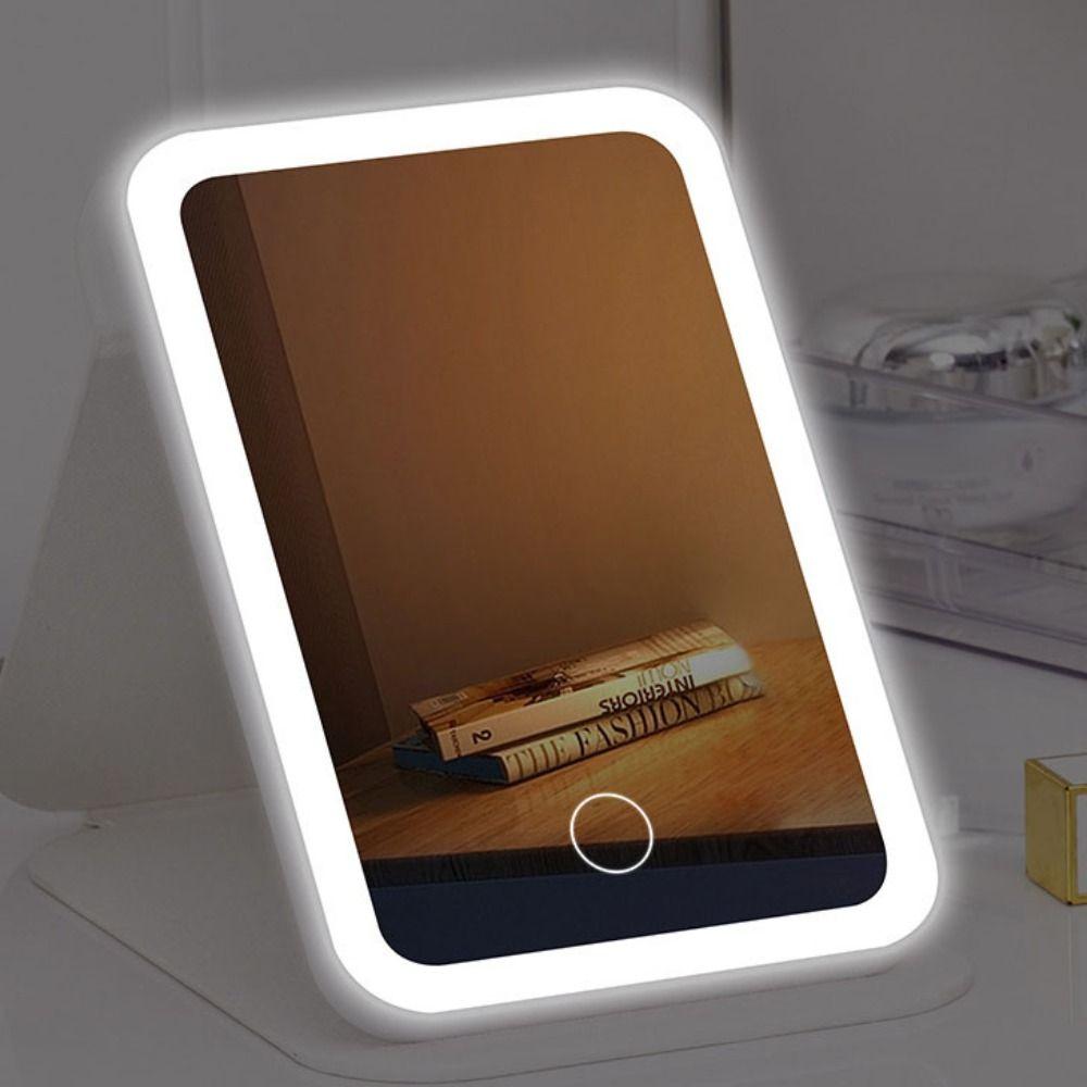 Зарядное настольное косметическое зеркало, регулируемое зеркало для макияжа, настольное зеркало для макияжа, туалетный столик
