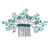 Green Crystal Tiara Flower Leaf Headbands Bridal Clips Crystal Hair Combs Rhinestone Hair Comb
