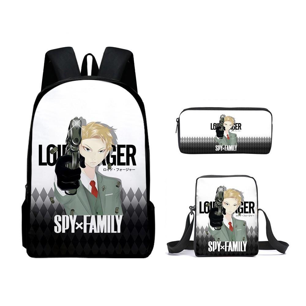 Playing House Animation Peripheral Backpack Student Schoolbag Shoulder Bag Pencil Case Three-Piece Set