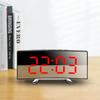 Fashionable Curved Screen LED Electronic Clock Large Screen Mirror Clock Silent Alarm Clock Bedside Table Clock Room Decoration