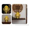 Aris & Juno Brass Treasure Bowl Figurine – Chinese Feng Shui Wealth Accumulation & Prosperity Symbol for Entryway, Office Desk or Home Decor,