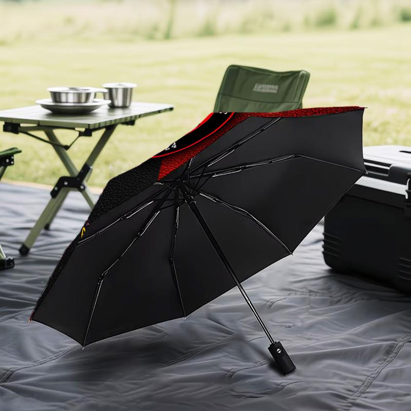 Atletico Paranaense Crest Automatic Folding Umbrella - 8-Rib Travel Umbrella with Auto Open/Close & Portable Gifts for holidays or birthdays