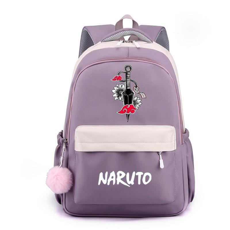 Аниме Наруто, нейлоновый милый мягкий рюкзак, школьная сумка для девочек-подростков, повседневная сумка для книг, мужская и женская дорожная сумка для отдыха