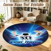 Round Rug Custom NameLionel Messi Pattern Non Slip Carpet Home Floor Decor
