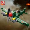 170 шт. Sluban 0683 WW Il военная модель штурмового самолета, строительные блоки, игрушки, детские кирпичи «сделай сам», игрушка в подарок