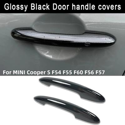 2 шт./компл. глянцевые черные наклейки на дверные ручки для BMW MINI Cooper S F54 F55 F60 F56 F57 автомобильный стиль аксессуары для интерьера автомобиля
