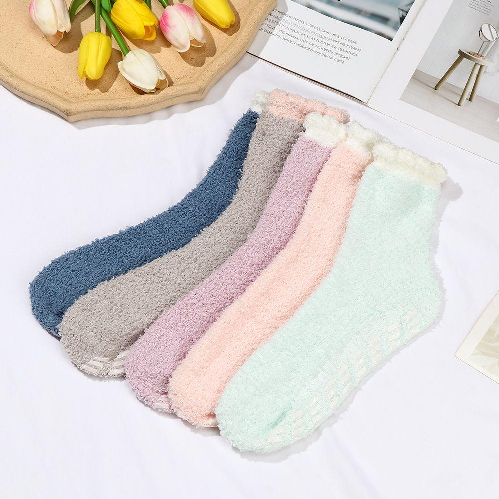 Thicken Winter Keep Warm Cold Protection Plush Socks Mid Socks Socks Coral Fleece