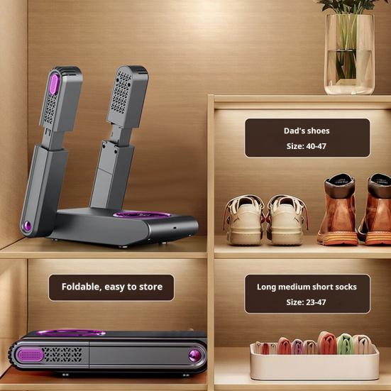 Электрическая сушилка для обуви и сапог с таймером, постоянная температура, тихая работа, сушка на 360 градусов, складная конструкция