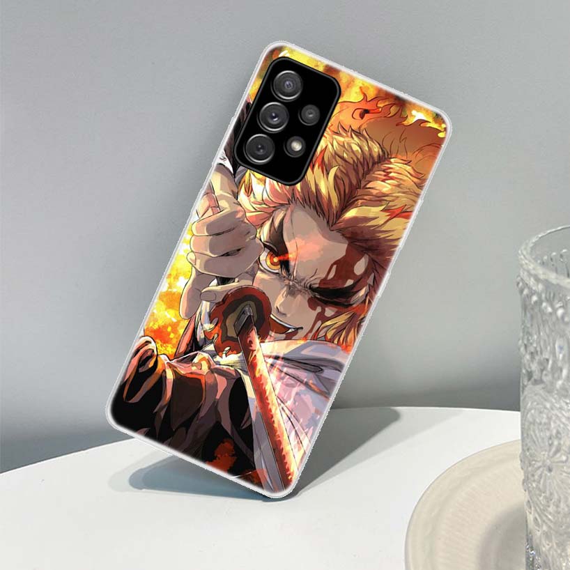 Чехол для телефона Demon Slayer Rengoku Kyoujurou для Samsung Galaxy A72 A71 A52 A51 A42 A32 A22 A21S A12 M12 M21 M30 M31S M51