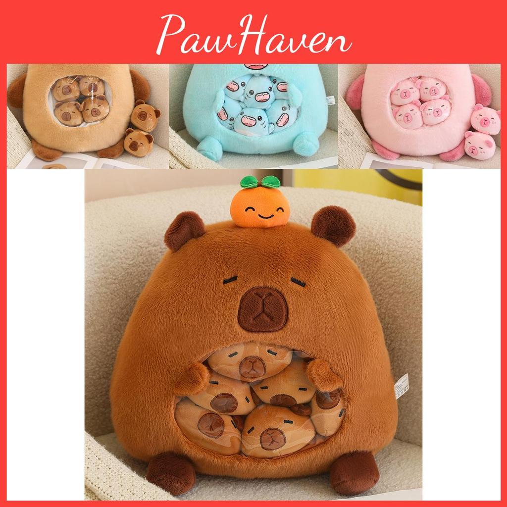 Плюшевая игрушка капибара  Большая сумка  Креативные мягкие куклы капибары  Игрушки Плюшевые