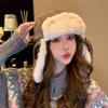 Women's Face Protecting Ears and Warm Pullover Hat with Velvet Thickened Cycling Skiing and Cold Proof Lei Feng Hat