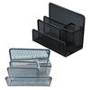 3-Tier Desktop Stacking File Holder Black Metal Mesh Mail Organizer Letter Holder Reinforced Design Space-Saving File Storage Rack for Desk Kitchen