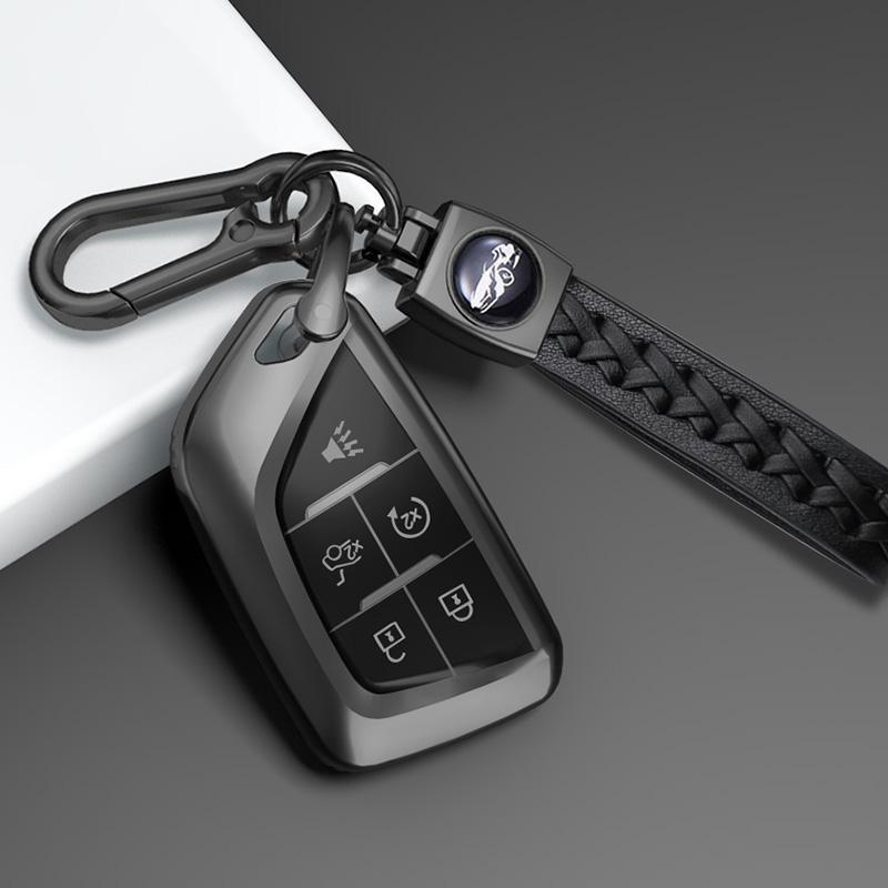 5 Buttons TPU Car Fob Key Cover Case for Buick ENVISION Chevrolet Silverado 2023 Cadillac GMC Remote Keychain Accessories