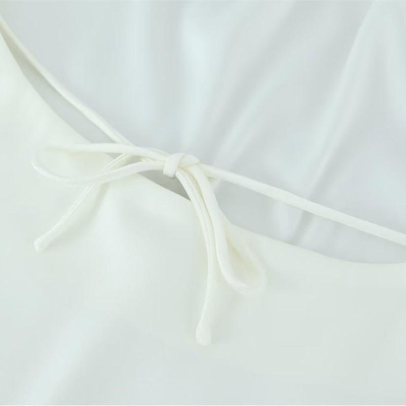 Women Halter Tank Tops Backless Sexy White Shirts Sleeveless Camis