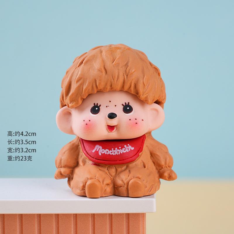Монччичи Орнамент Игрушки Мультфильм Мини Кукла Монччичи Украшение Салона Автомобиля Аксессуары для Рабочего Стола Кавайный Монччичи Подарки