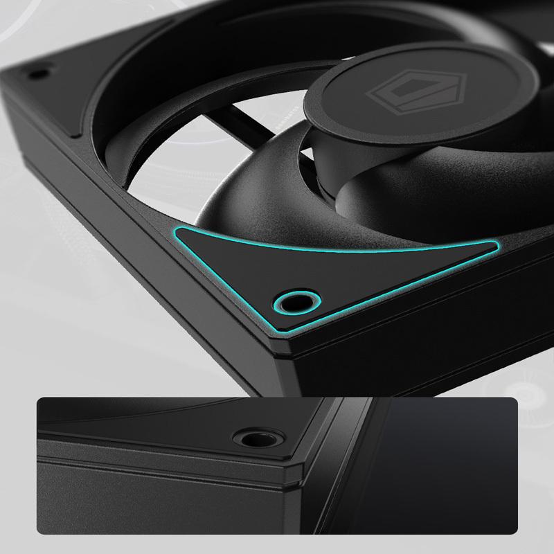 ID-COOLING AS-120 Computer Case Fan 120mm 4PIN PWM Fan Low Noise Cooling Fan Applicable to 360mm Water Cooler&CPU Air Cooler