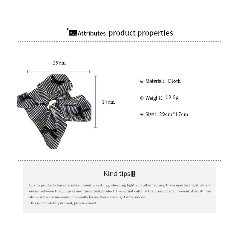 Квадратные Большие Черно-Белые Клетчатые Полосатые Леопардовые Принты Бант Сердце Кишки Резинки для Волос для Женщин Мода Темперамент Шарф