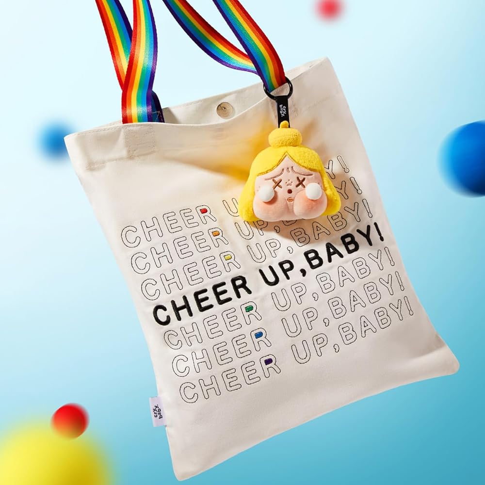 Popmart Crybaby Cheer Up Baby Плюшевый кулон Ассортиментная коробка 6 штук Коллекционная фигурка Игрушка
