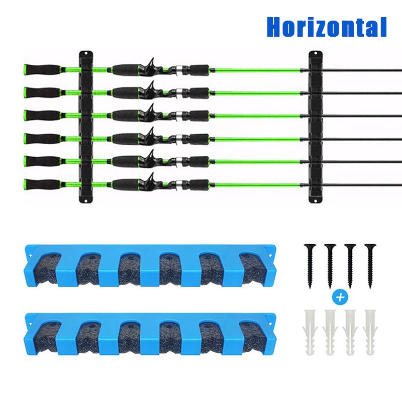 Держатели для удочек, стойка для 6 удочек, вертикальный держатель для удочек, настенное крепление, модульное, для гаража, стойка для демонстрации удочек, фиксированная рама