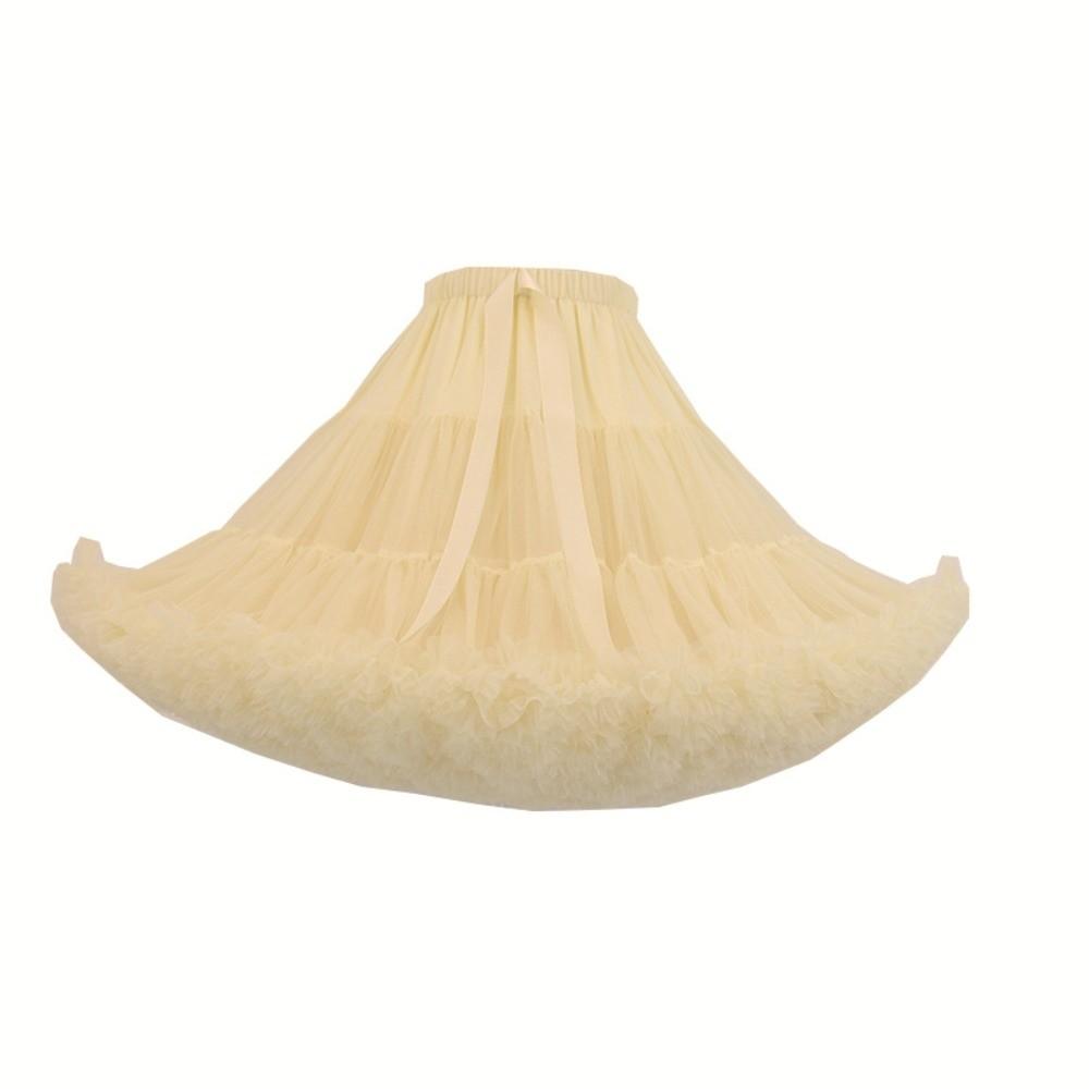 Pleated Design No Bone Petticoat 42cm 280g Hexagon Mesh Crinoline Dance Performance