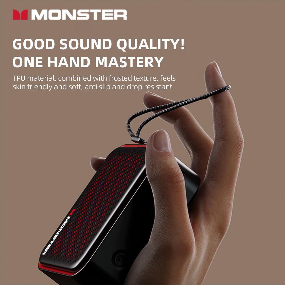 Monster DS01 Портативная беспроводная колонка для улицы BT V6.0 Водонепроницаемая IP67 1500 мАч Высококачественный мини-сабвуфер Акустика