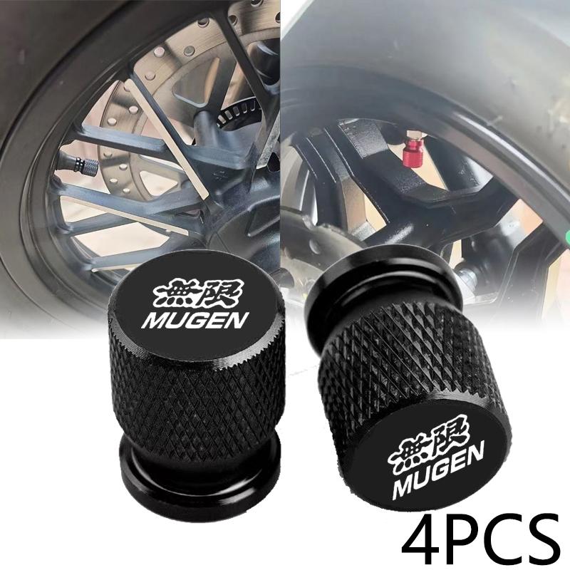Car Wheel Tire Valve Caps Tyre Stem Covers Airdust Waterproof For Honda Mugen CB400 CB650F CBF CBR250RR CRF SH300 NC750 AQVBN1