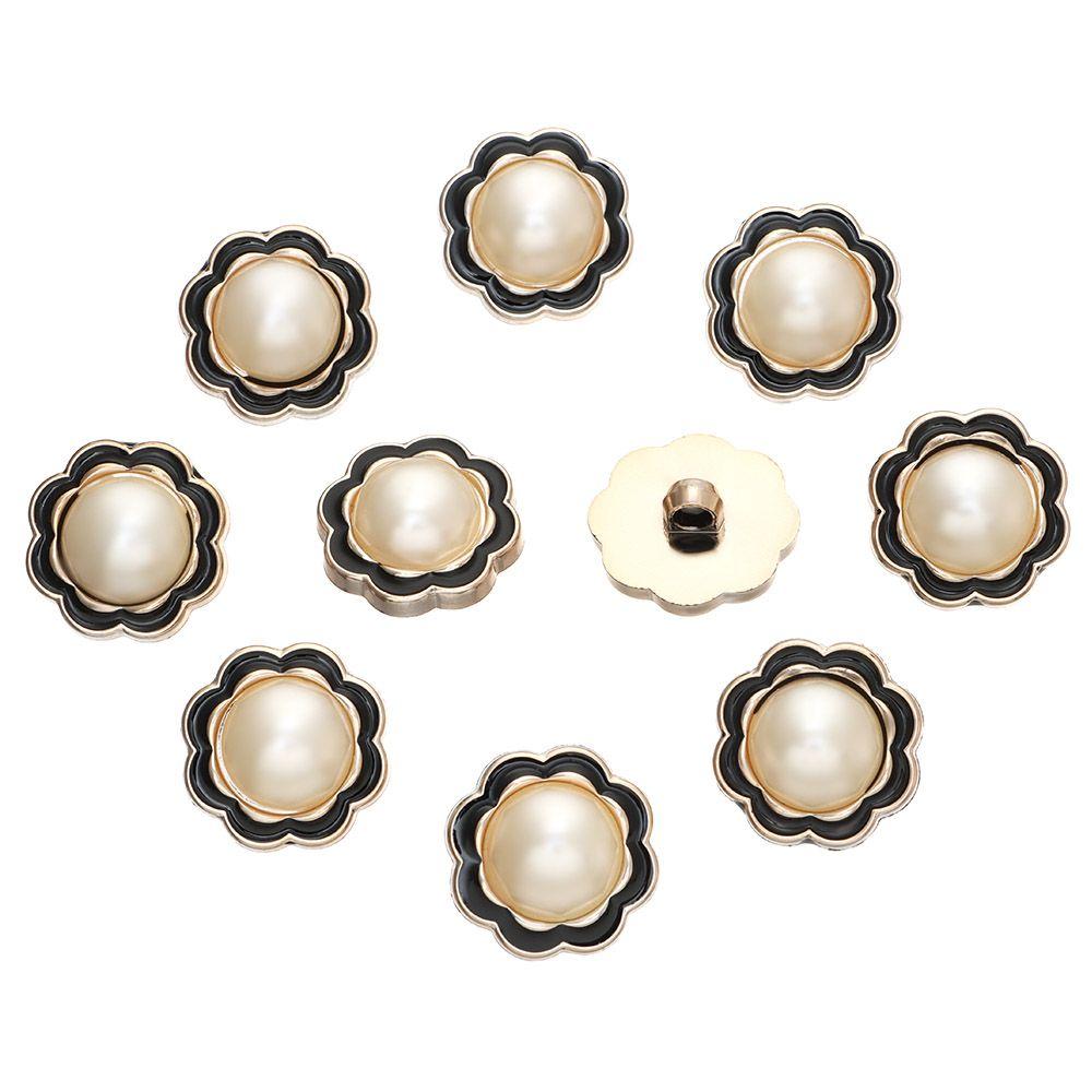 10Pcs Plastic Ornaments DIY Pearl Clothing Buttons Needlework Shirt Buttons Sewing Accessories