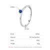 Ailmay Genuine 925 Silver Simple Navy Blue Zircon Ring for Women Fashion Minimalist Ring Fine Jewelry