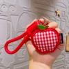 Fabric Checkered Fruit Leather Pendant Small Ornamental Creative Accessory Mini Figurine Bag Charm