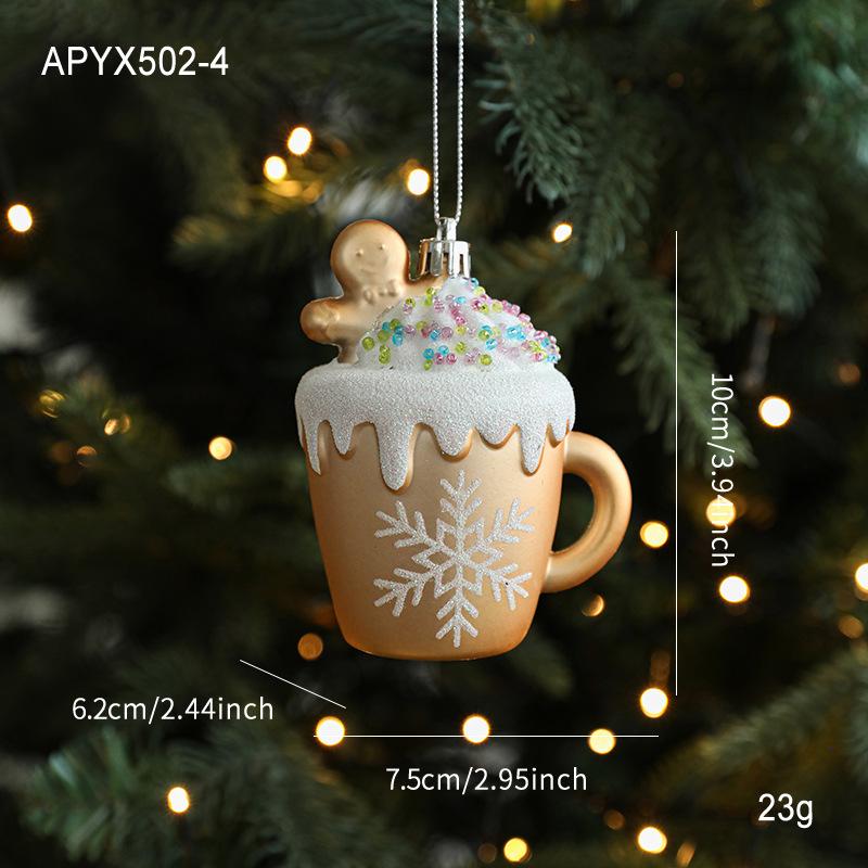 Золотой Красный Мультяшный Рождественский Подвесной Кулон Украшение Рождественская Елка Подвесное Украшение Новогодняя Вечеринка Украшение для Дома