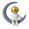 Golden Blue Astronaut Moon Ornament: Creative Space-Themed Decoration and Graduation Gift