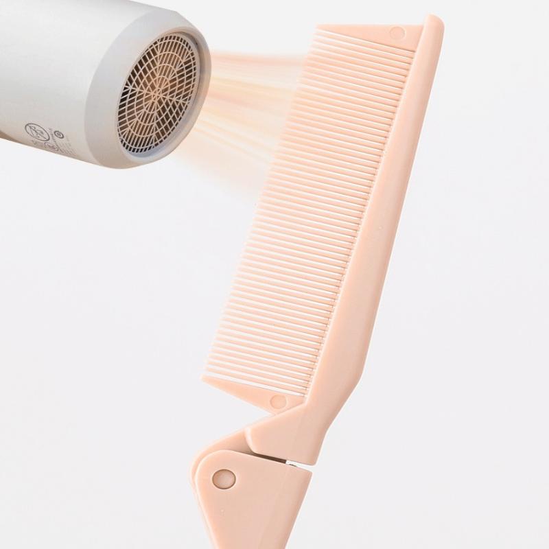 Двухфункциональная складная дорожная расческа, антистатический инструмент для кудрявых волос, мягкие зубчики для распутывания, портативная для девочек, принадлежности для укладки волос