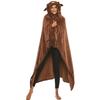 Cartoon Animal Hooded Blanket Flannel Wearable Women Winter Warm Throw