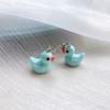 Cute Simple Funny Small Drop Earrings For Women Girls Children Animal Duck Frog Mushroom Cloud Shape Resin Dangle Jewelry Gift