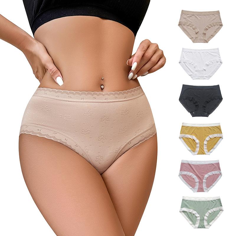 Thin Breathable Mid-waist Large-size Women's Underwear