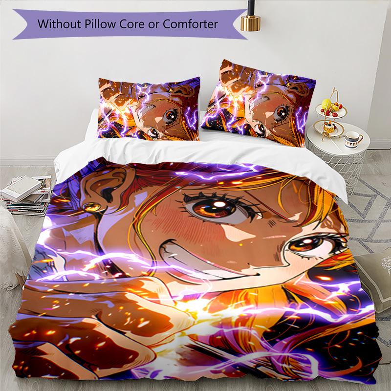 3pcs N-Nami3 Design Cover Set - HD Printed Bedding with 1 Cover and 2 Pillowcases - Perfect for Home and Dorm Decor