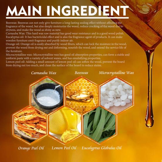 Набор 1/2/3 Воск для мебели, Воск для полировки, Натуральный уход за деревом, Легкий в использовании, Реставратор домашней мебели, Безопасный воск для дерева
