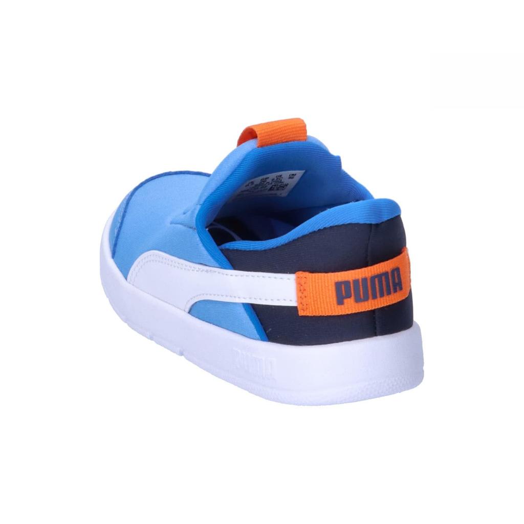 PUMA Courtflex v3 EASE IN Infant Unisex 2024 Team Light Navy Size cm Sneakers, Fall/Winter Colorway, Blue/Puma White/Club (02), 14.0