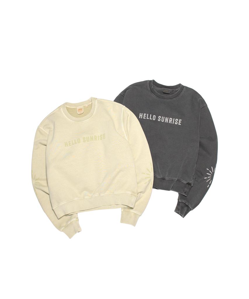 HELLO SUNRISE Ethnic Symbol Sweatshirt(W)_Sand Beige