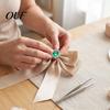 Handmade Accessory Materials 2Pcs Cat Eye Heart Faux Gems, Alloy Rhinestone Brooch Buttons, 23mm DIY Craft Supplies Flatback Gemstone Hearts for Hair
