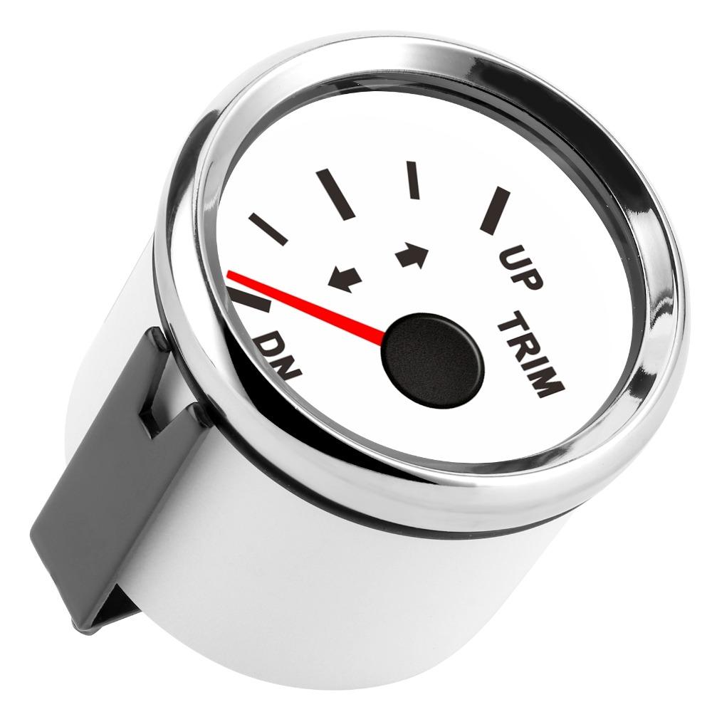 52mm Diameter Trim Balance Gauge Red Backlight Marine Trim Meter Boat Trim Gauge Marine Use