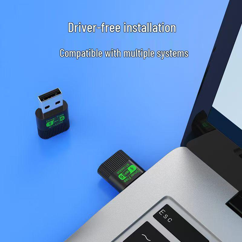Двухдиапазонный WiFi 6 USB AX1800 Bluetooth 5.4 Беспроводной сетевой адаптер 2-в-1