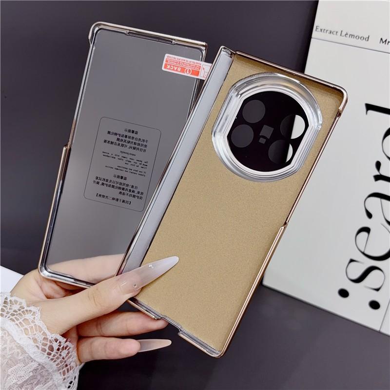 Vivo X Fold5 Full Coverage Protective Case With Electroplated Glitter PU Leather Shockproof Anti-Scratch Foldable Phone
