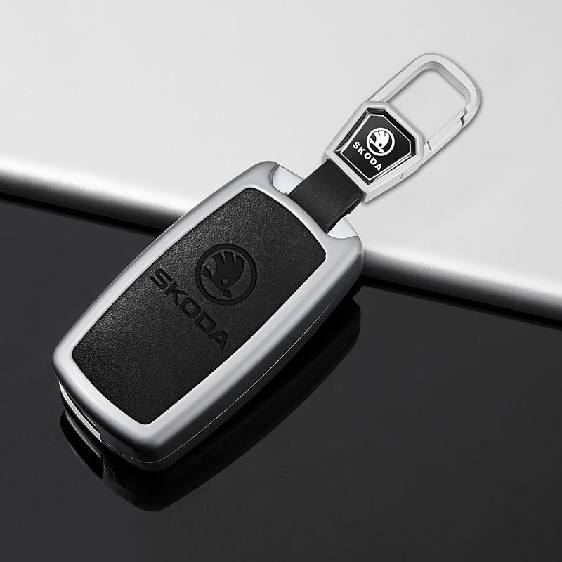 Car Flip Remote Key Fob Case Cover Protector Shell Bag For Skoda Octavia A5 A7 Fabia Superb Kodiaq Karoq Keychain Accessories