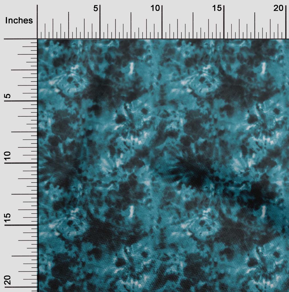 oneOone Cotton Flex Dark Green Fabric Tie Dye Dress Material Fabric Print Fabric By The Yard 40 Inch