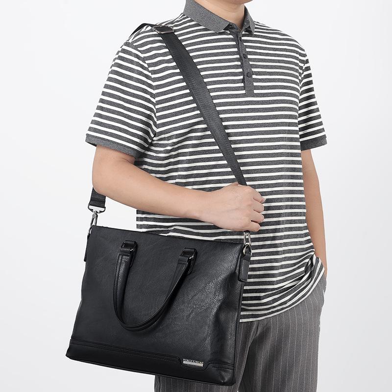 Мужская сумка для деловых документов, сумка для компьютера, большая вместимость, сумка для файлов формата А4, подарочная сумка для встреч